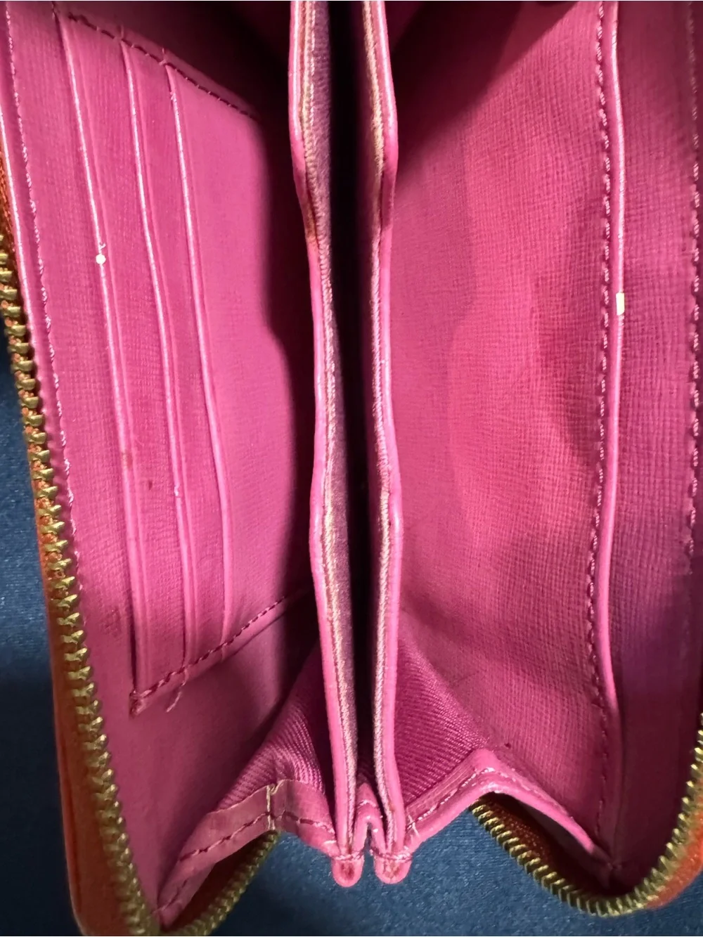 Fossil red leather